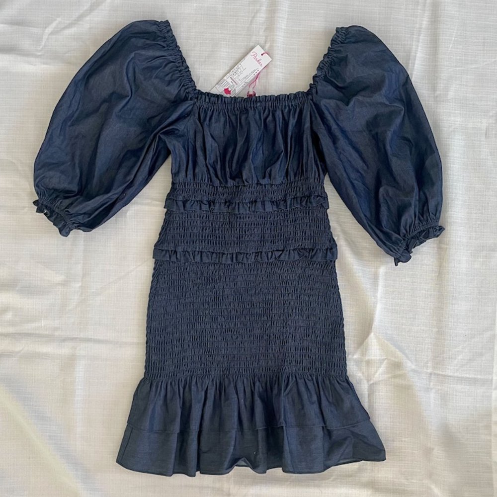 Parker Antoinette Denim Dress NWT Size S